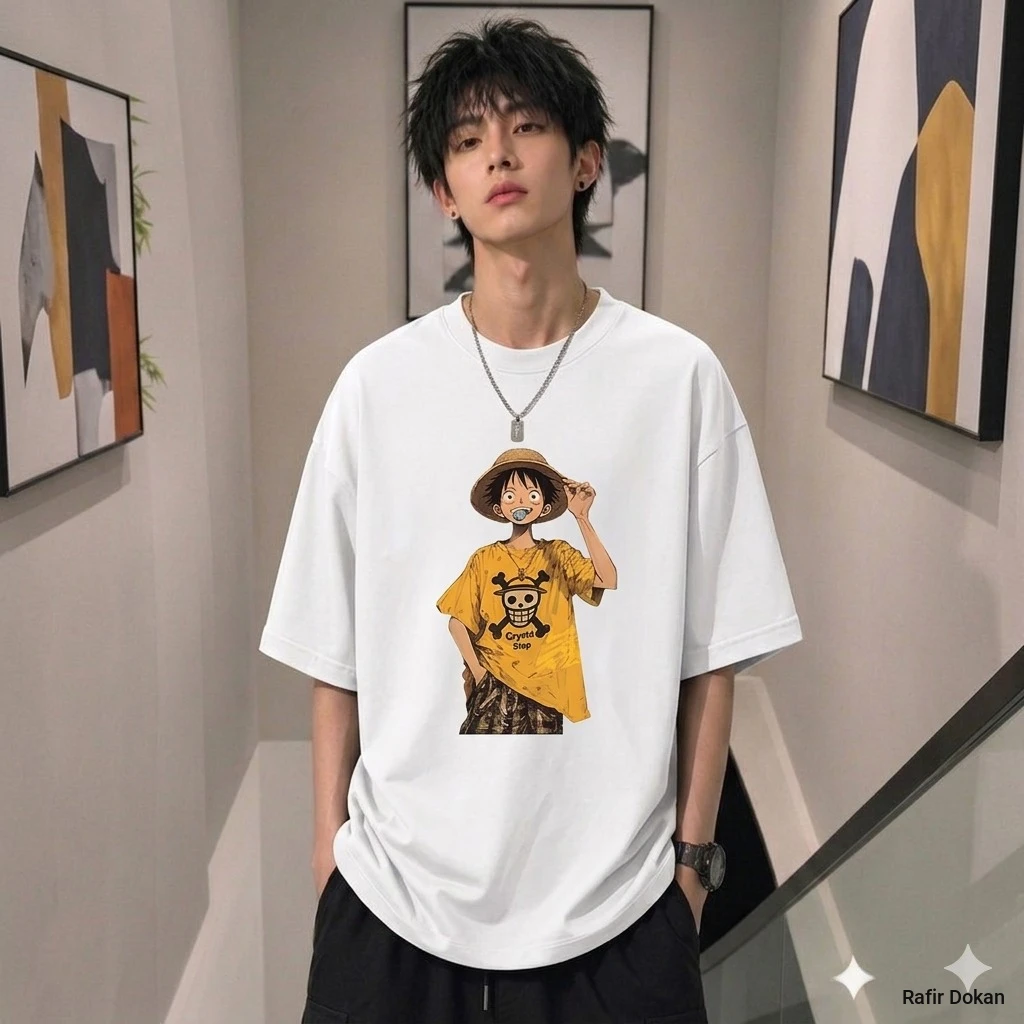 Luffy Stylish Drop Shoulder T-Shirt
