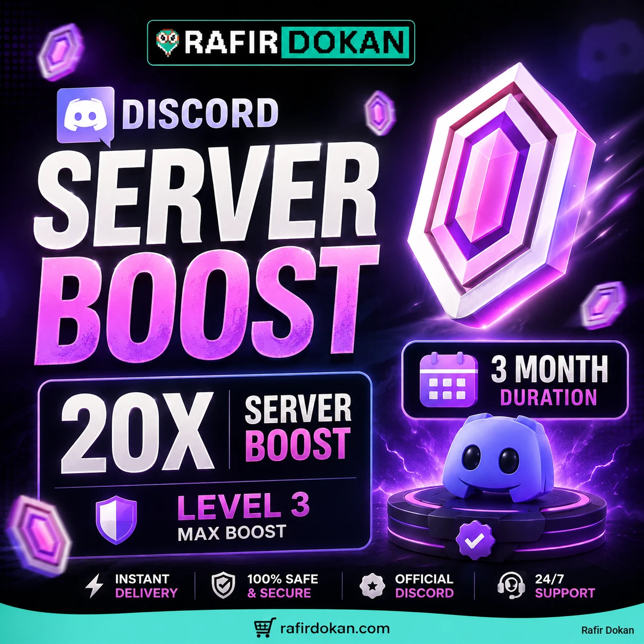 20x Discord Server Boost (3 Month)